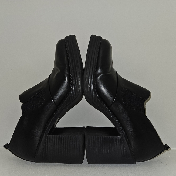 Vintage Y2K So Leather Chunky Platform Heel Slip On 7M Black - Picture 12 of 16